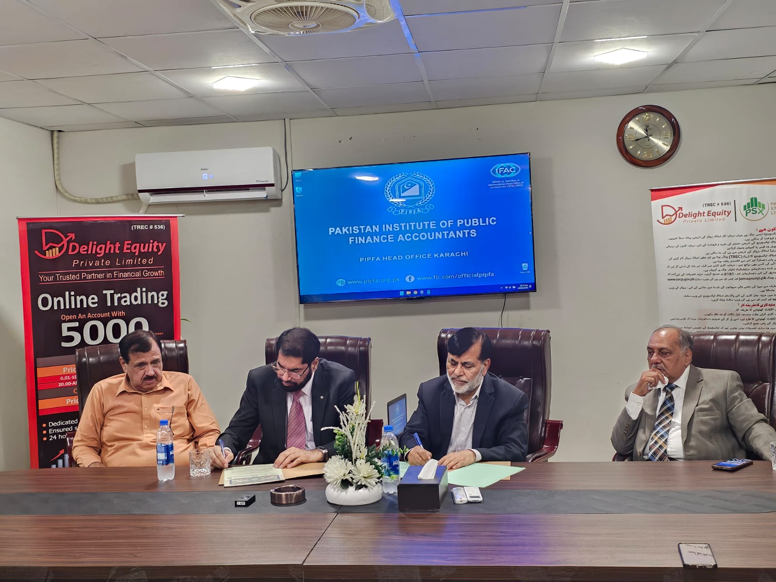 MOU Signing Ceremony PIPFA with Delight Equity (Pvt.) Ltd 